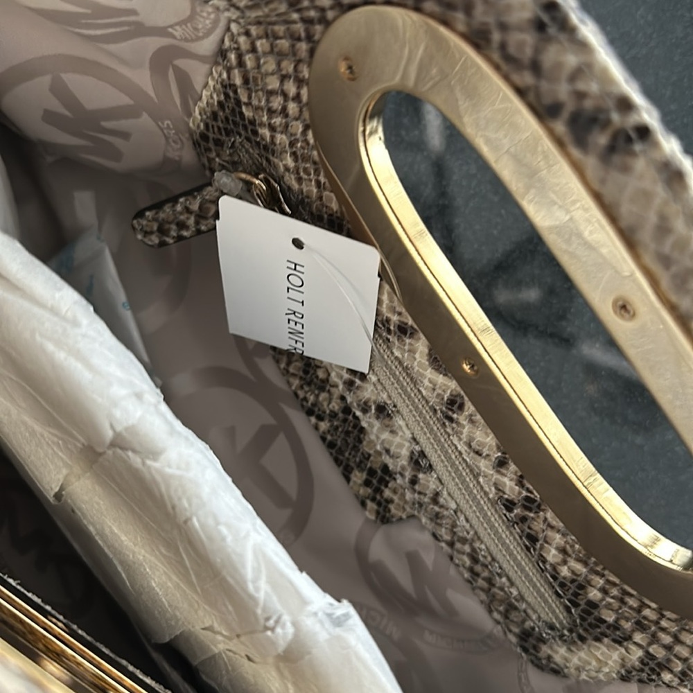 Python embossed clutch - Picture 2 of 7